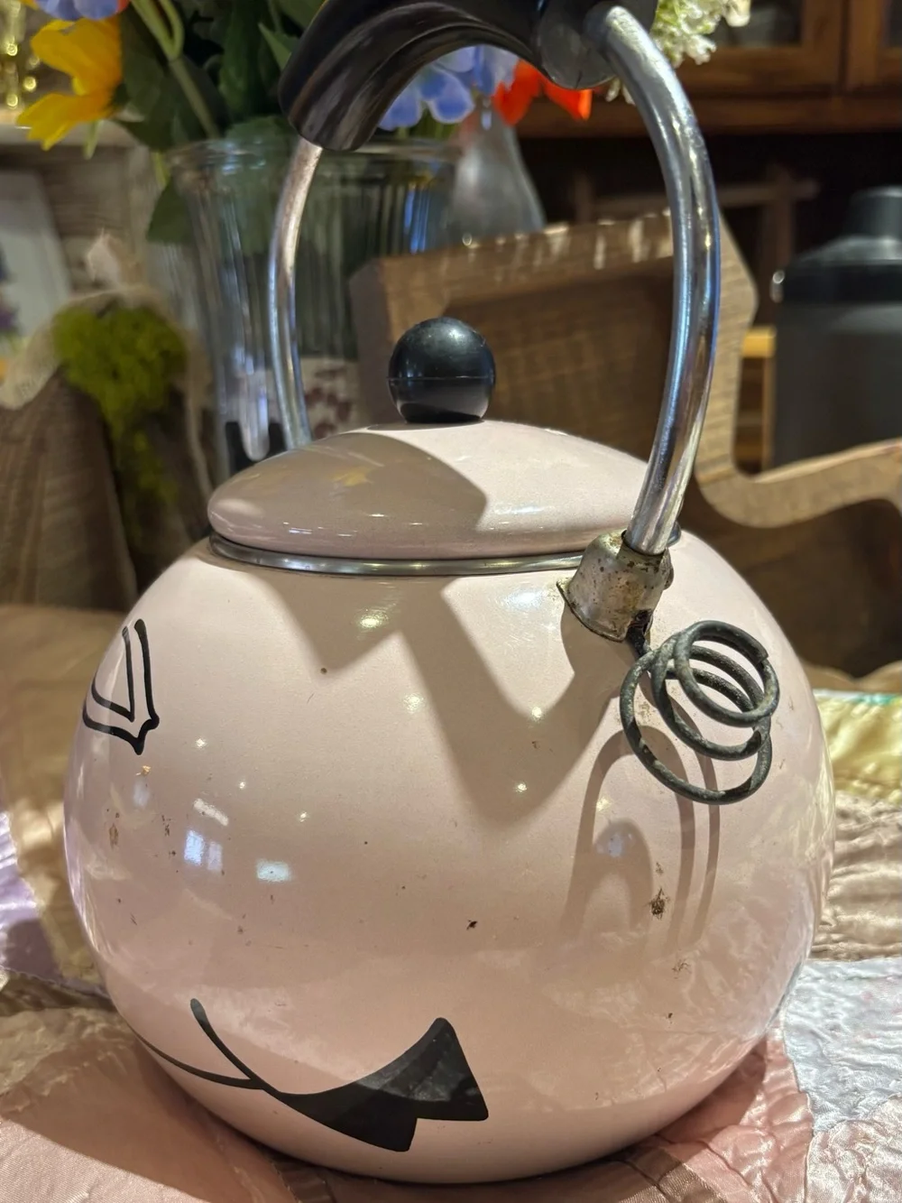 Vintage M. Kamenstein Pig Whistling Tea Kettle (with tail!!)